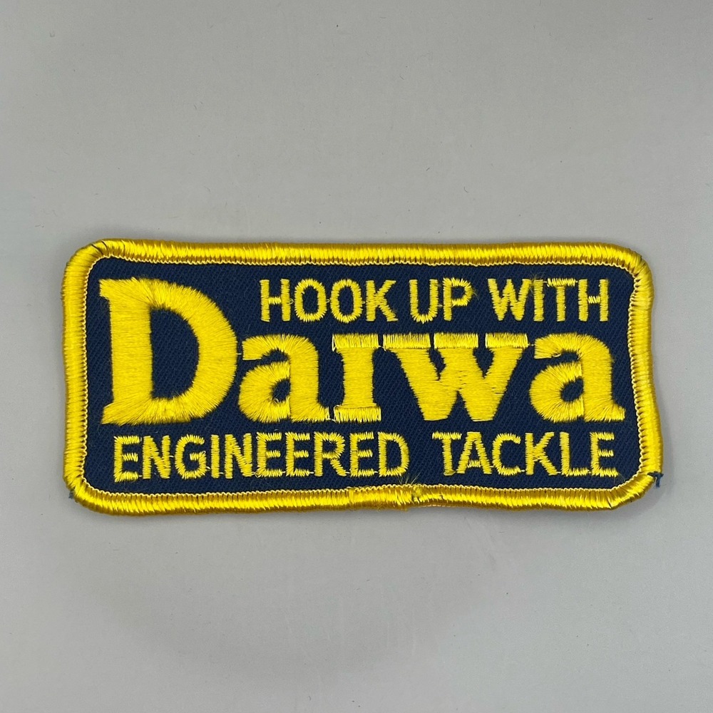 Hook Up With Daiwa Engineered Tackle Embroidery Patch Fishing Reels Embroidered
